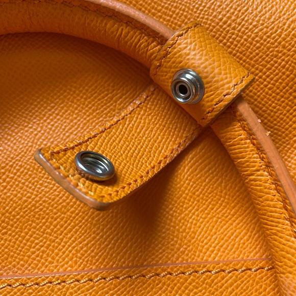 T. Anthony Authentic Italian Leather Bright Orange Carryon - Orig. $2,000! - Picture 11 of 16